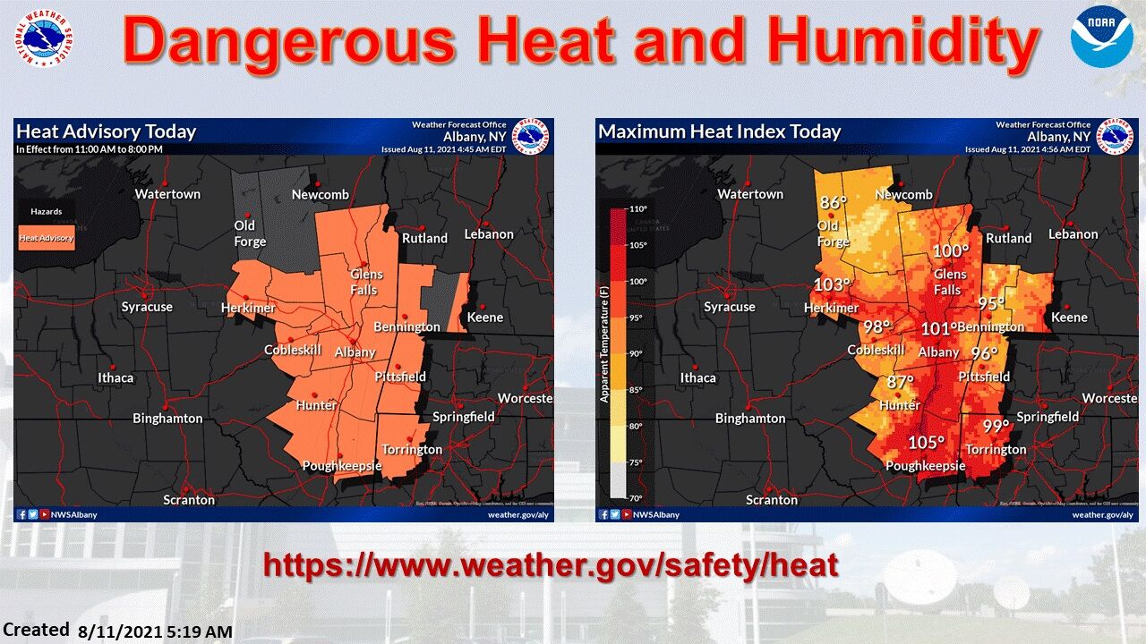Heat advisory graphic